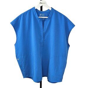 FIGS Womens Technical Collection Rafaela Oversized Scrub Top Size XXL Blue